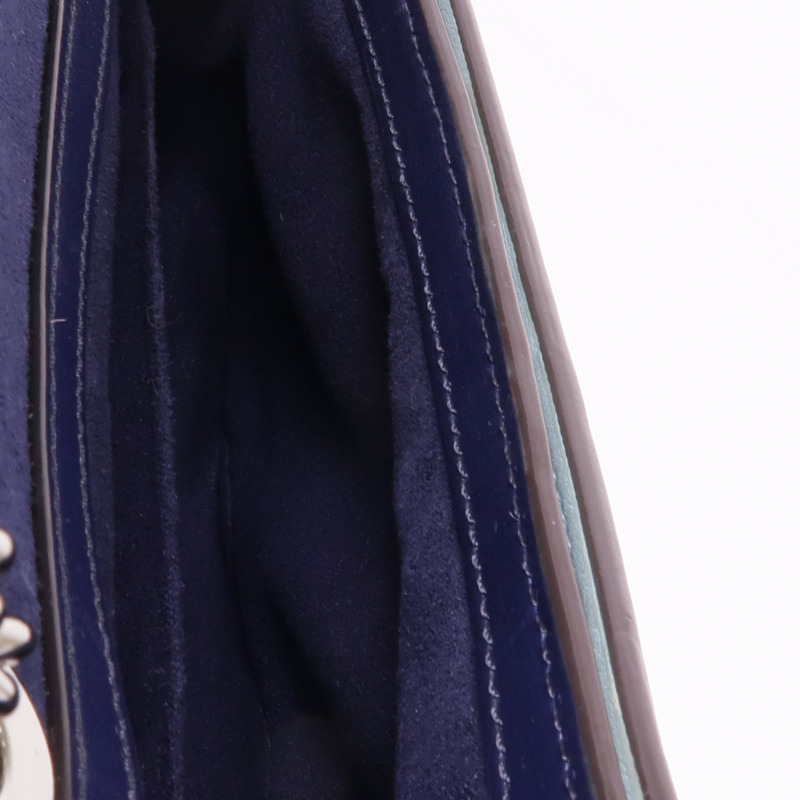 COACH 牛皮皮革Chain Shoulder銀扣鏈帶肩背袋-10