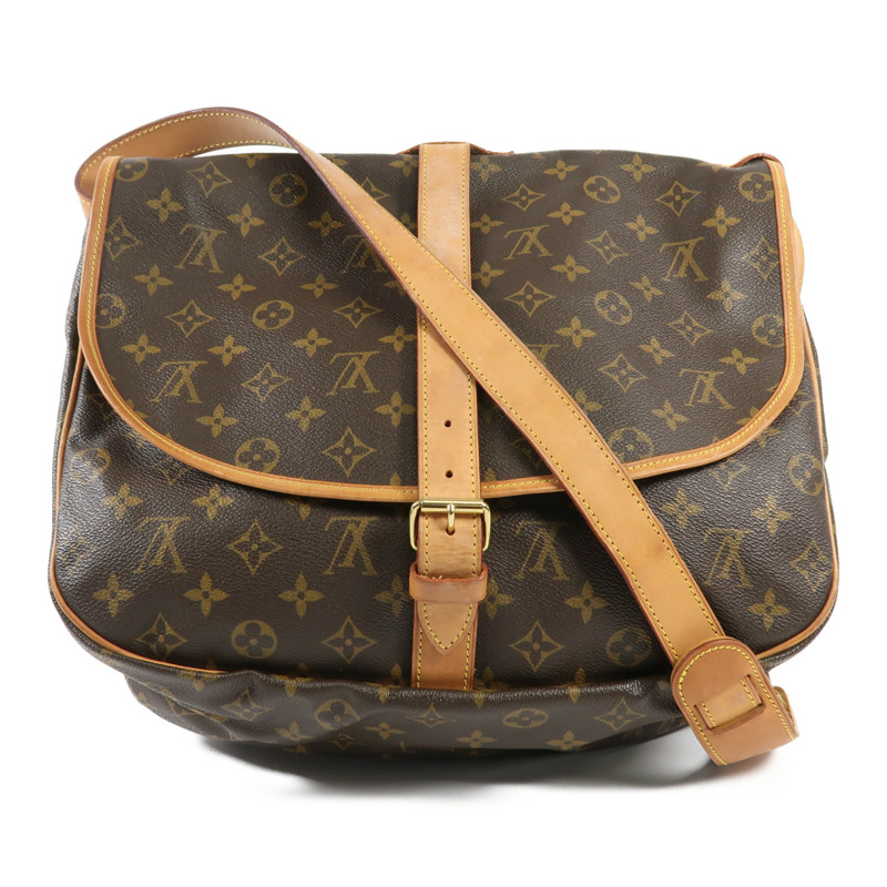 LOUIS VUITTON Monogram Saumur 35金扣肩背袋-0