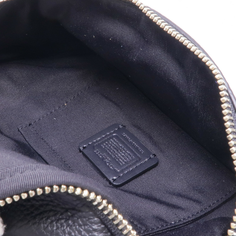 COACH 牛皮皮革Waist Bag銀扣腰包-10