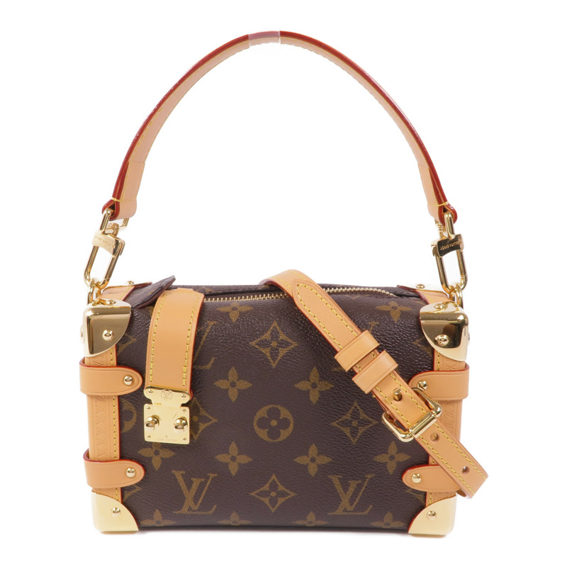LOUIS VUITTON Monogram Side Trunk PM金扣手挽肩背兩用袋-0
