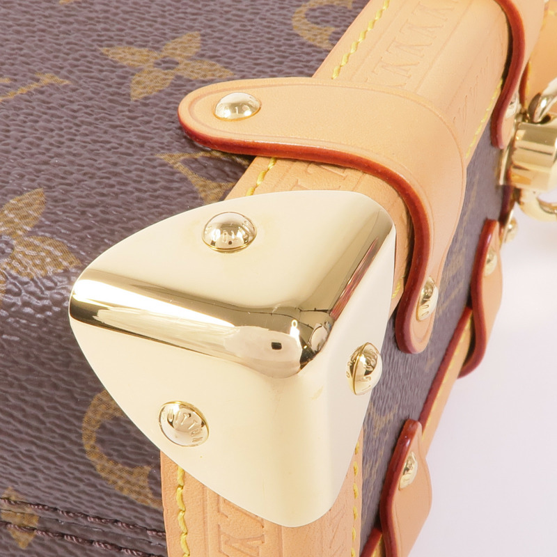 LOUIS VUITTON Monogram Side Trunk PM金扣手挽肩背兩用袋-7