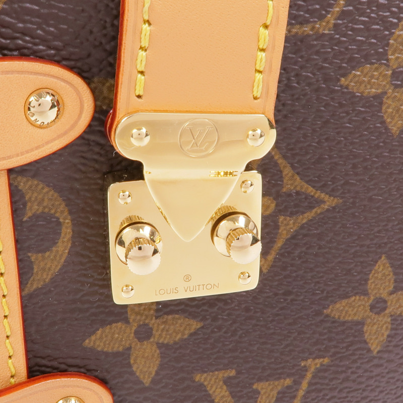 LOUIS VUITTON Monogram Side Trunk PM金扣手挽肩背兩用袋-9