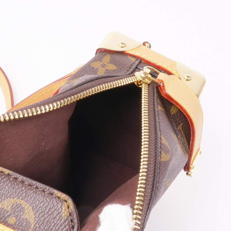 LOUIS VUITTON Monogram Side Trunk PM金扣手挽肩背兩用袋-11