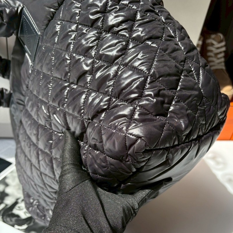 Chanel 黑尼龍布大購物包 cocoon-5
