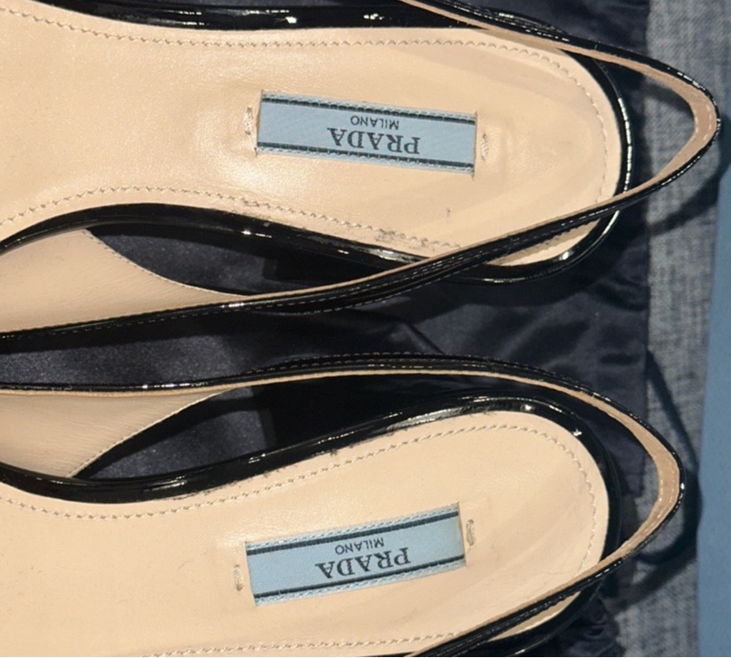 Prada 高跟 漆皮 黑色 學院 鞋 包鞋 樂福鞋-4