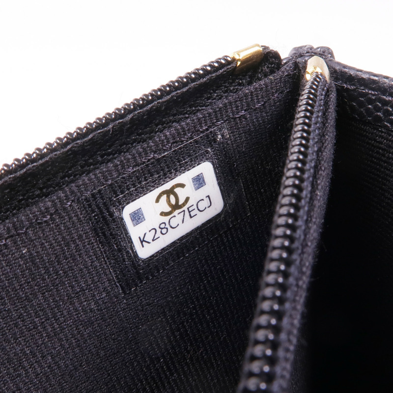 CHANEL 牛皮皮革WOC Wallet On Chain金扣鏈帶肩背袋-6