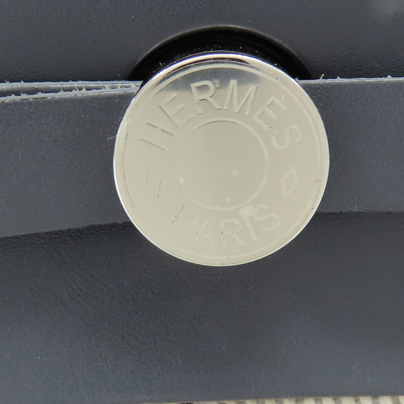 灰色皮革 白色帆布 Herbag Zip 20 肩背包 W刻【HERMES 愛馬仕】-6
