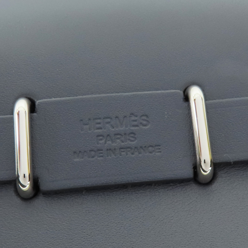 灰色皮革 白色帆布 Herbag Zip 20 肩背包 W刻【HERMES 愛馬仕】-7