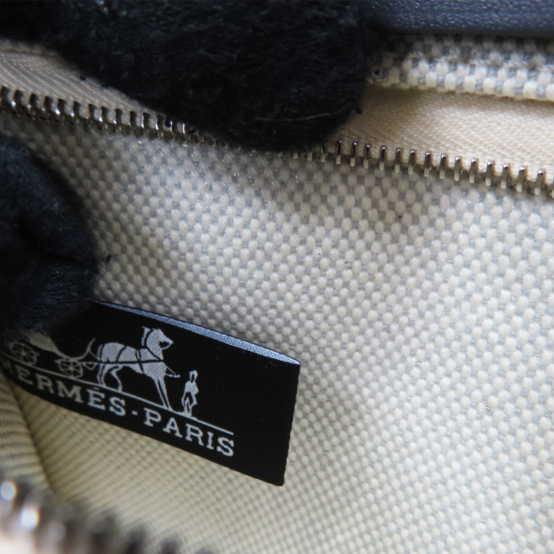 灰色皮革 白色帆布 Herbag Zip 20 肩背包 W刻【HERMES 愛馬仕】-8