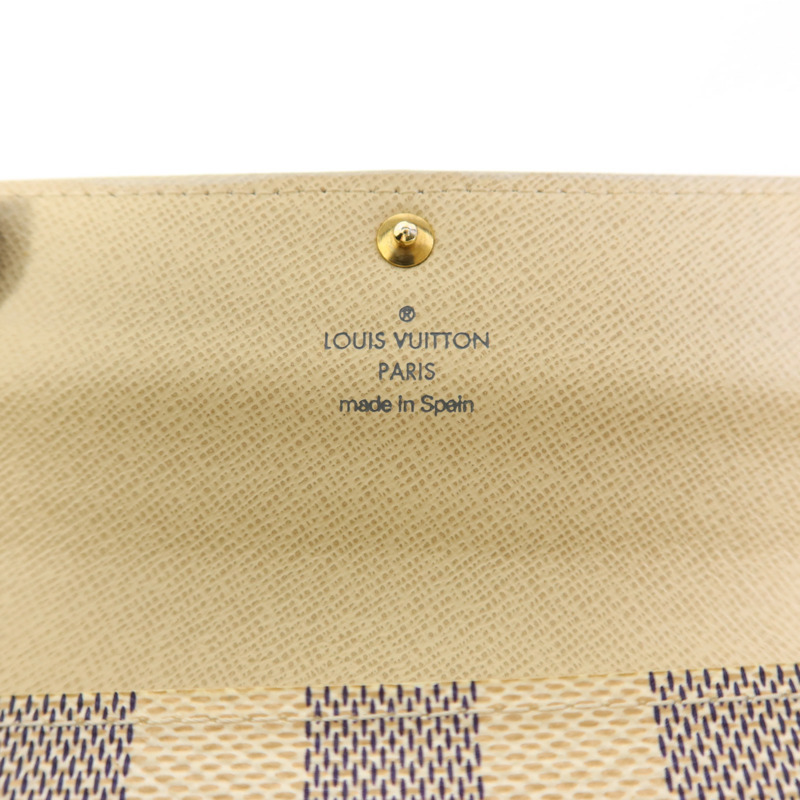 LOUIS VUITTON Damier Azur Portefeuille International金扣長錢包-5