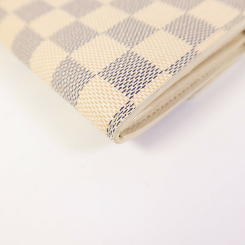 LOUIS VUITTON Damier Azur Portefeuille International金扣長錢包-10