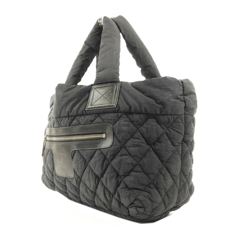 CHANEL 尼龍Coco Cocoon銀扣肩背袋-2