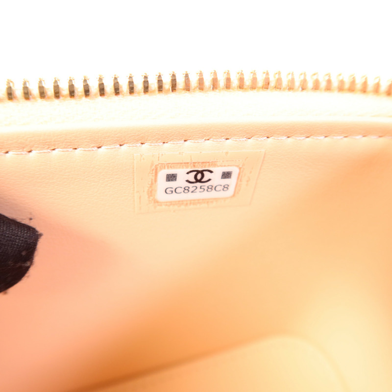 CHANEL 牛皮皮革Vanity Case金扣鏈帶肩背袋-7