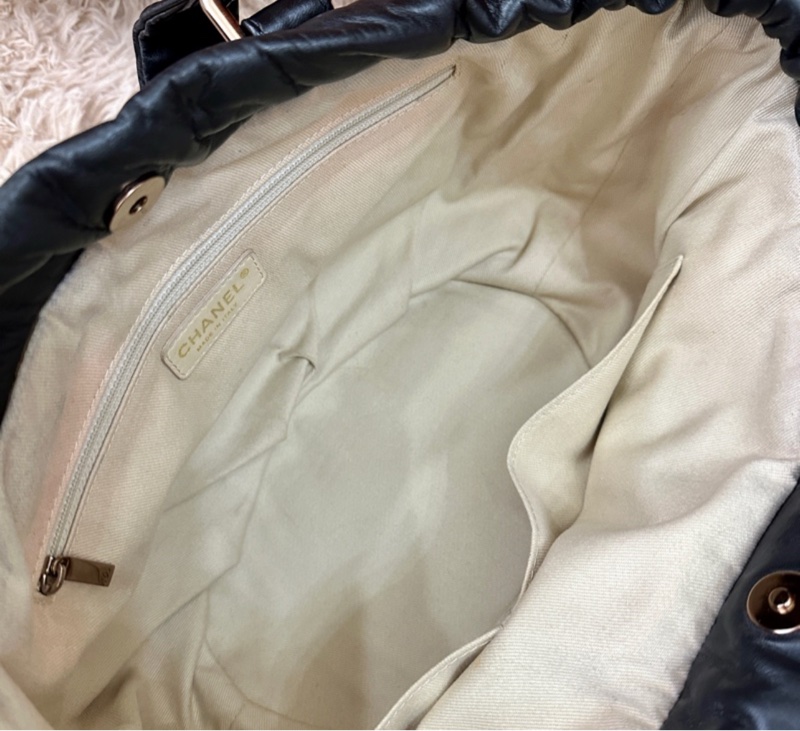 Chanel香奈兒 二手 黑 托特包 牛皮 大容量-8