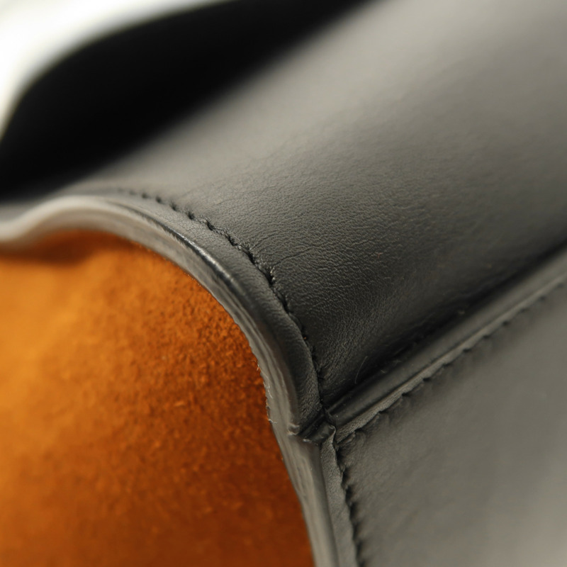 CELINE 牛皮皮革/麂皮皮革Trapeze金扣手挽肩背兩用袋-9