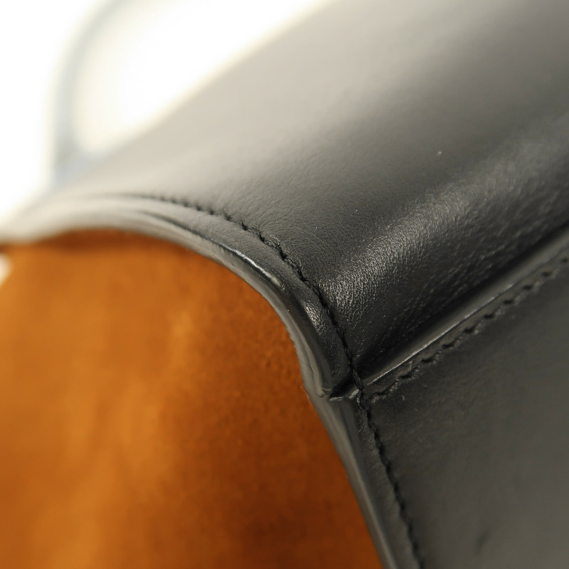 CELINE 牛皮皮革/麂皮皮革Trapeze金扣手挽肩背兩用袋-11