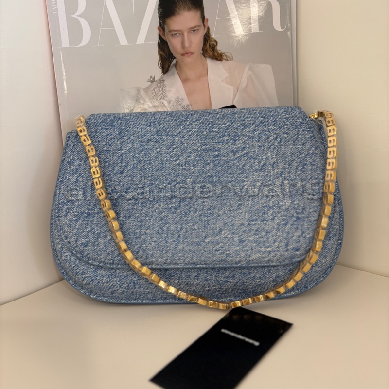Alexanderwang 牛仔藍色腋下包 尺寸24*16 閒置新-2