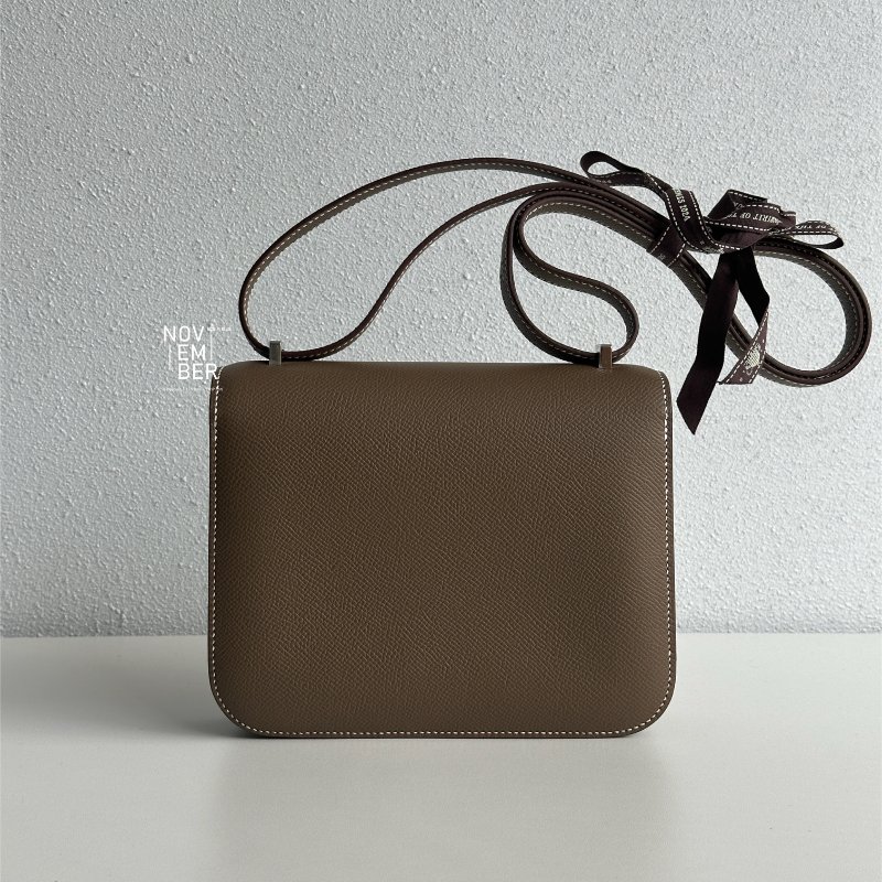 全新全配✨ Hermès 愛馬仕 Constance mini 康康 大象灰銀釦 肩背包 斜背包-9