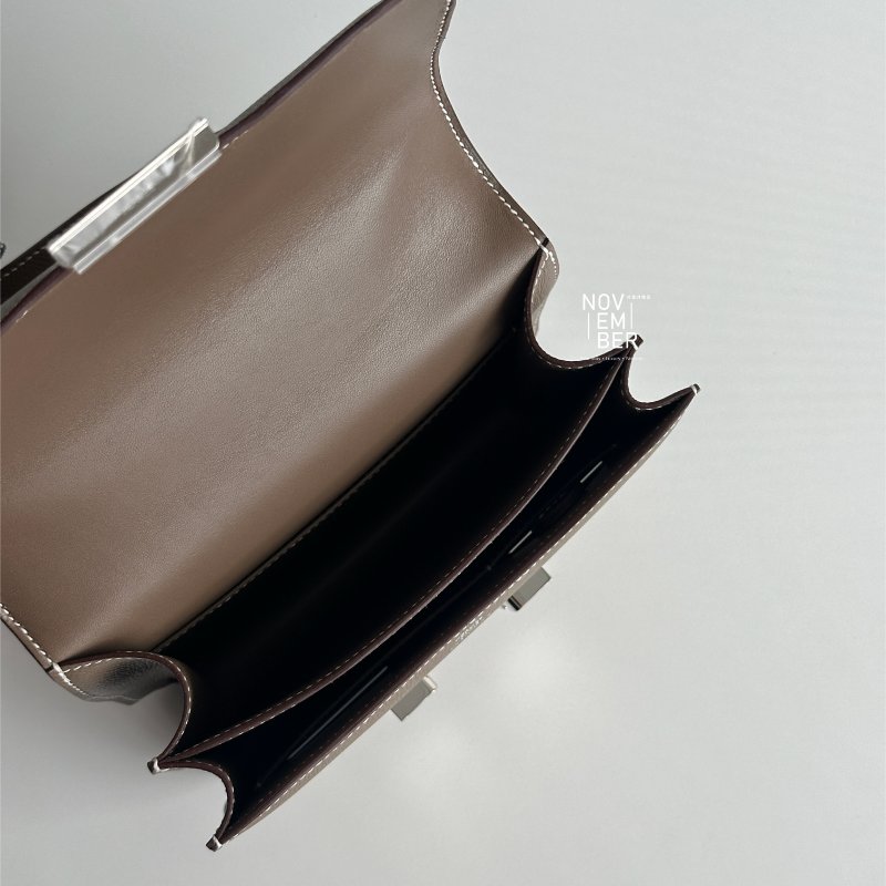 全新全配✨ Hermès 愛馬仕 Constance mini 康康 大象灰銀釦 肩背包 斜背包-11