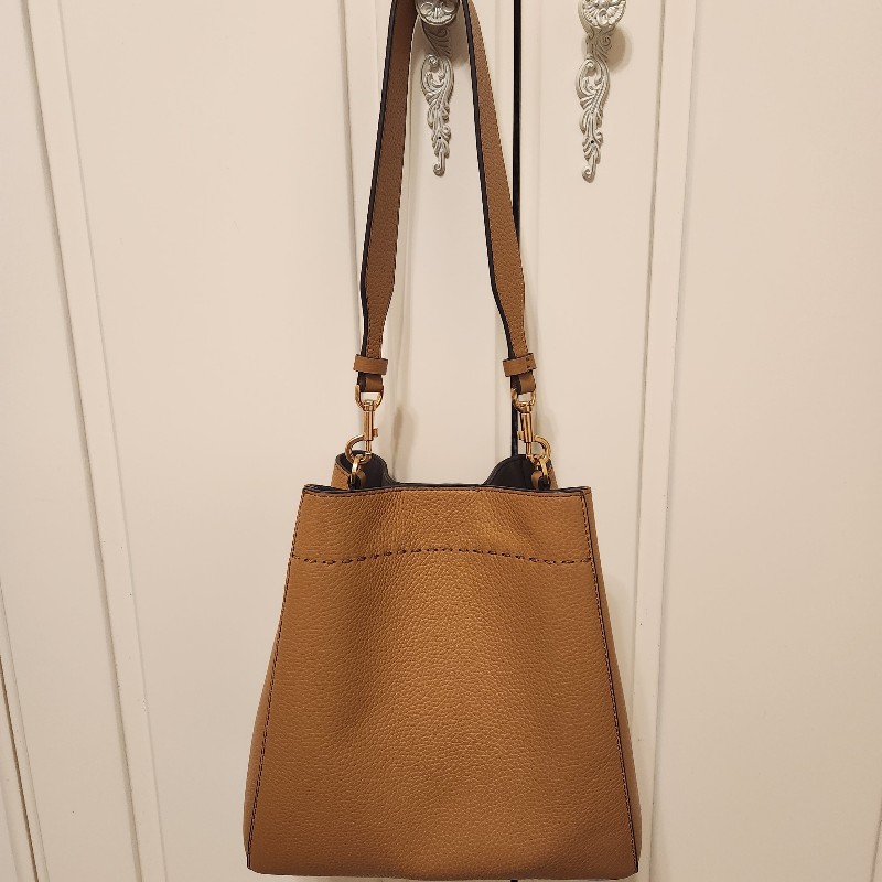 Tory Burch 棕色皮質肩背包-3