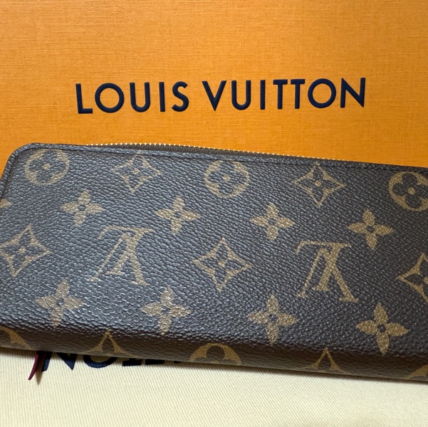 Louis Vuitton 系列經典Monogram拉鍊長夾(紫紅)-6