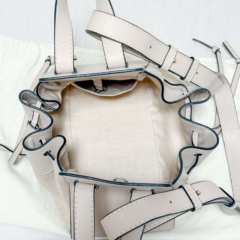 Loewe hammock mini 帆布拼接燕麥-8