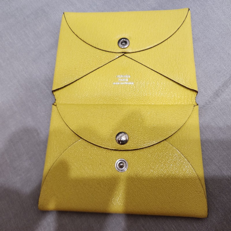 Hermes Calvi Duo 山羊皮 9N黃-3