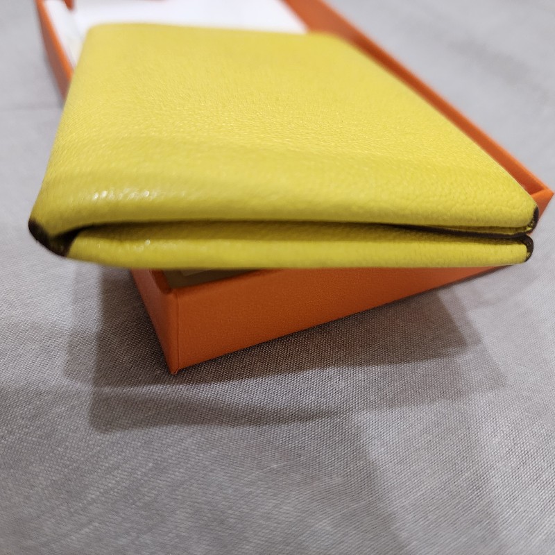 Hermes Calvi Duo 山羊皮 9N黃-7
