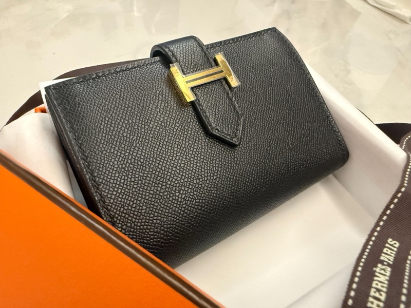HERMES Mini Bearn卡包 黑金-6