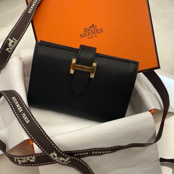 HERMES Mini Bearn卡包 黑金-7
