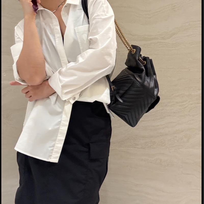 YSL細肩黑金後背包-1