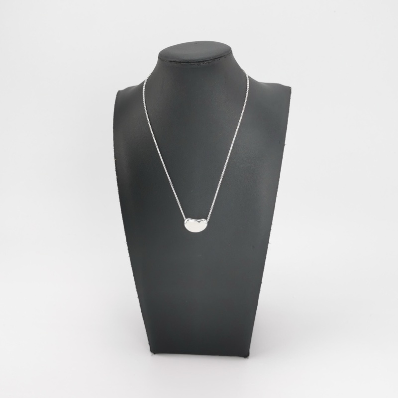 Tiffany & co Elsa Peretti Bean design系列925銀豌豆吊墜項鍊 40-41cm-1