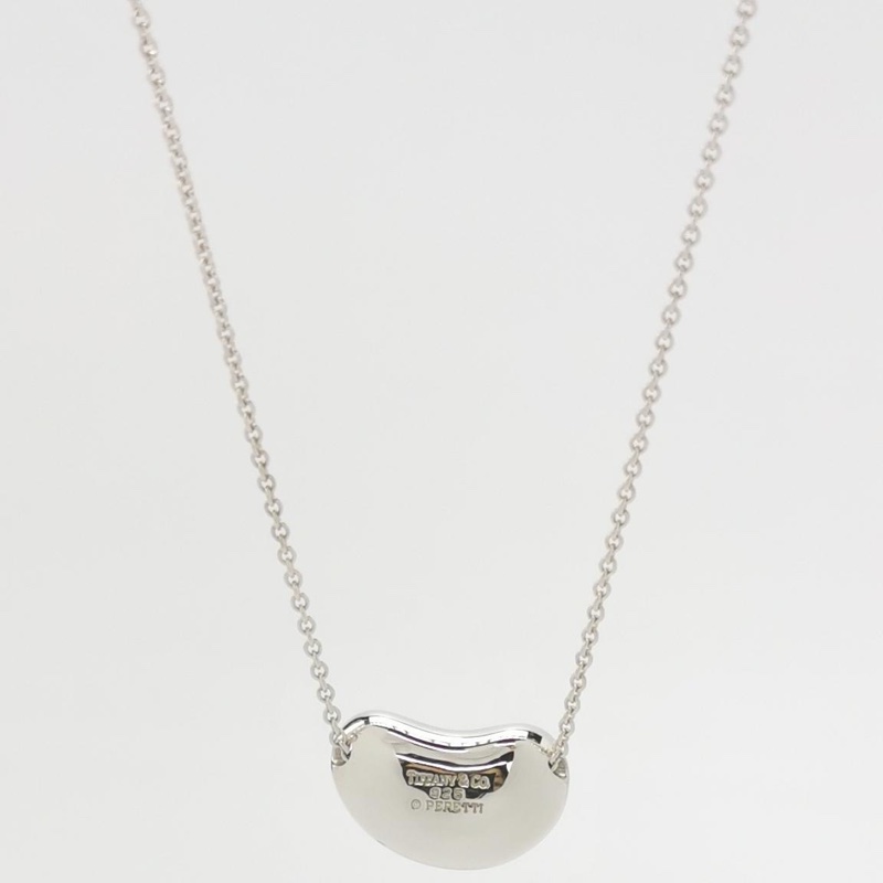 Tiffany & co Elsa Peretti Bean design系列925銀豌豆吊墜項鍊 40-41cm-2
