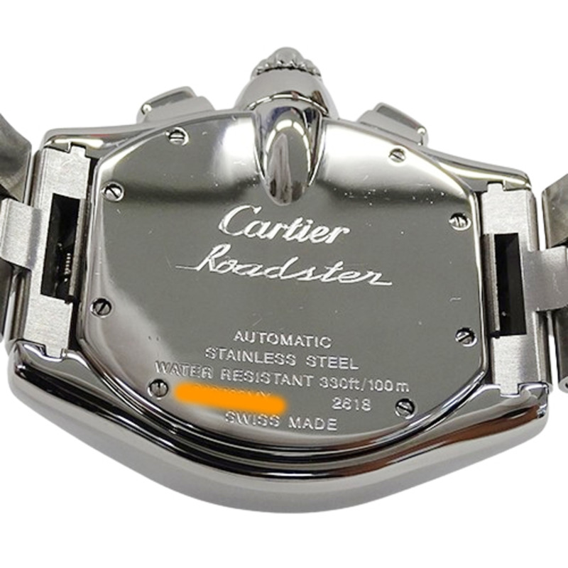 卡地亞 (Cartier) 男士 Roadster 計時腕錶,帶日期顯示,自動機芯,不銹鋼,W62019X6,拋光銀色-7