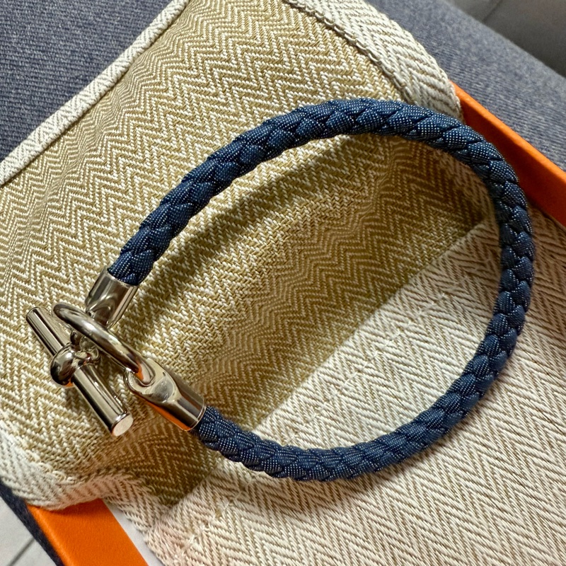 Hermes Glenan H手環 牛仔布-6