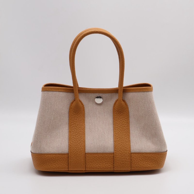 HERMES Mini garden party - 帆布沙灘金-1