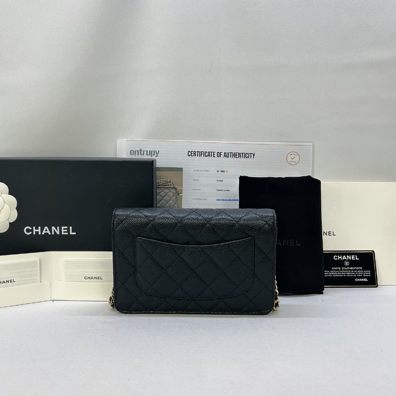CHANEL WOC 黑金荔枝牛鏈帶包-1