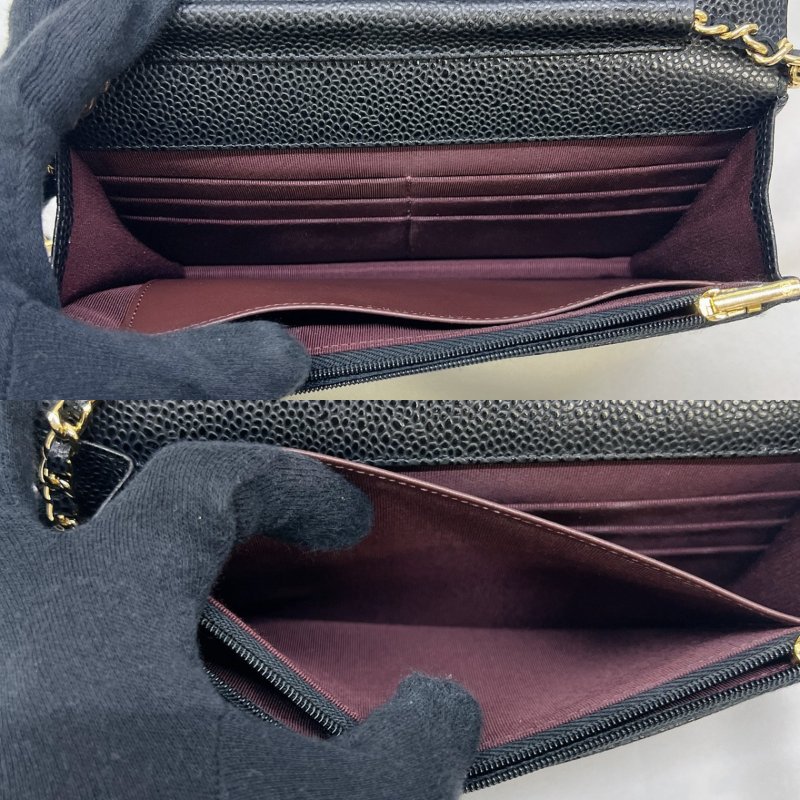 CHANEL WOC 黑金荔枝牛鏈帶包-4