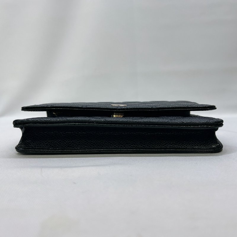 CHANEL WOC 黑金荔枝牛鏈帶包-8