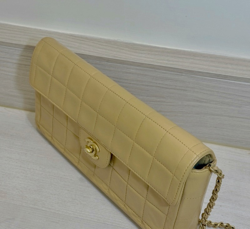 Chanel 香奈兒 奶茶 肩背包 手拿包 二手口蓋 冰洛包-6