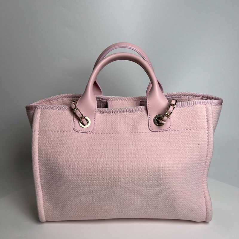 CHANEL 沙灘包小號粉紅 晶片款-1