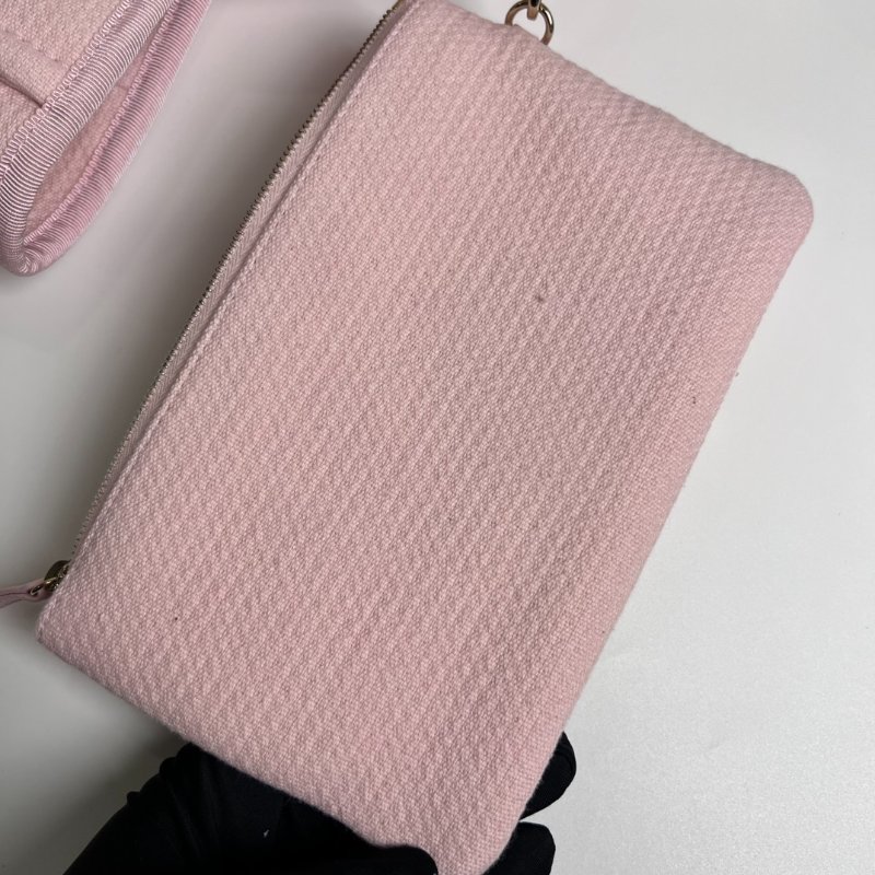 CHANEL 沙灘包小號粉紅 晶片款-8