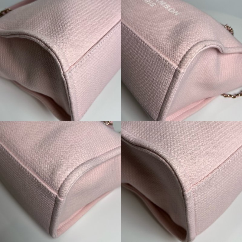 CHANEL 沙灘包小號粉紅 晶片款-10