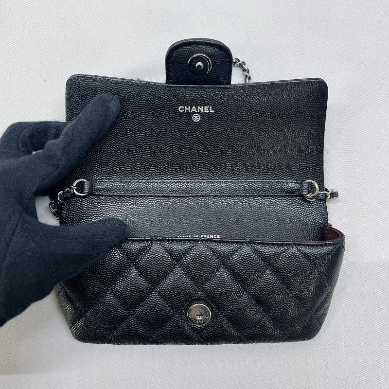 CHANEL 銀釦荔枝牛眼鏡包-3