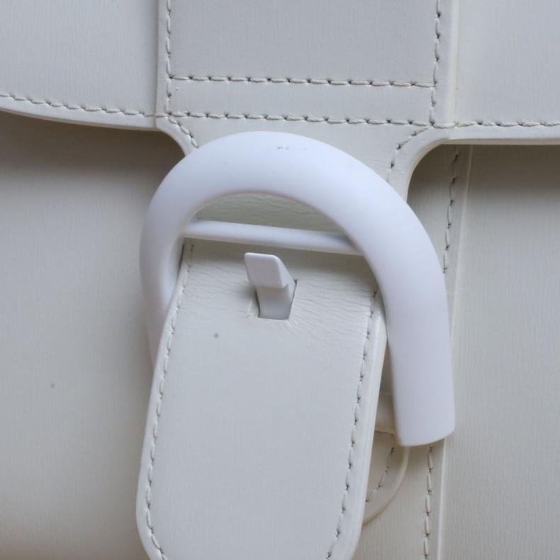 Glossy Mini 20白色皮革C 銀扣-5