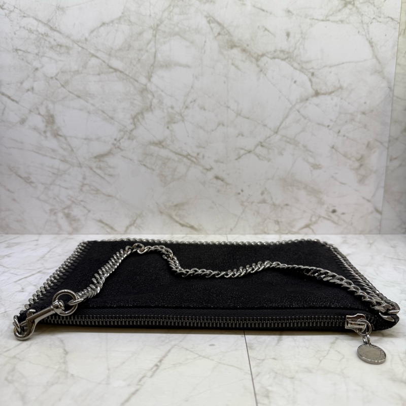 Stella McCartney Falabella銀黑鍊手提扁包-2