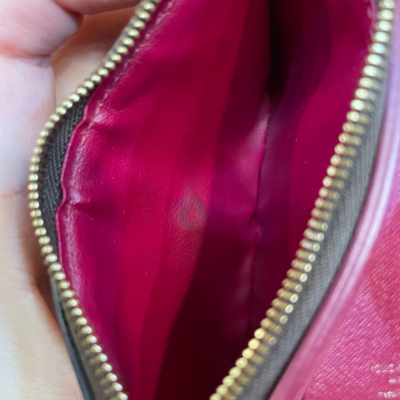 🌟絕版🌟LV 原花紫紅皮釦Victorine三折短夾M41938-9