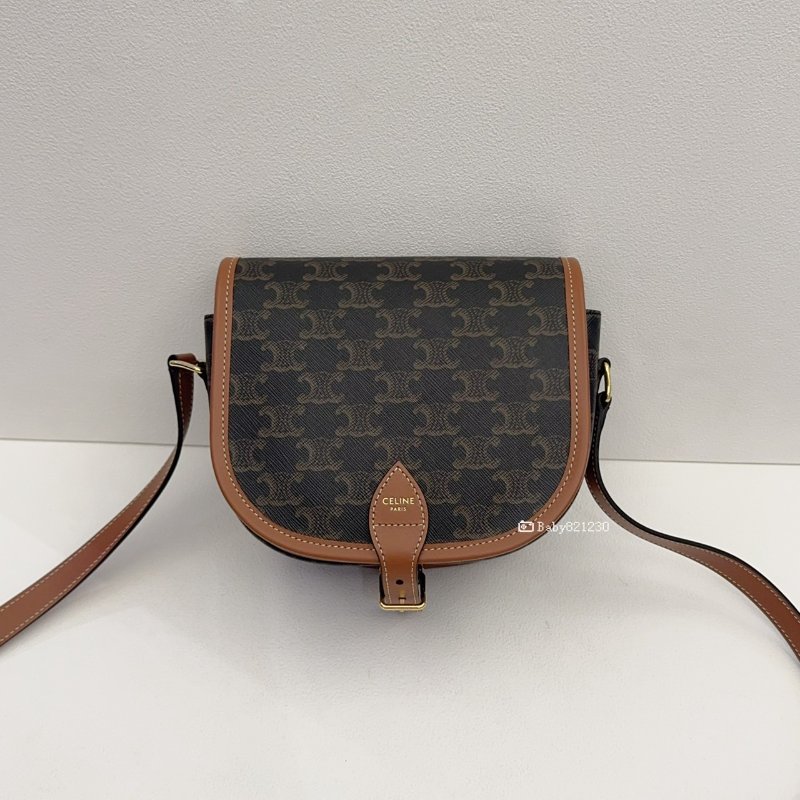 CELINE包包 Folco Triomphe帆布馬鞍包-0