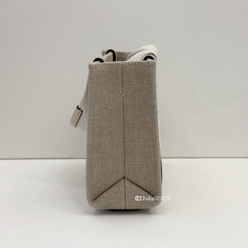 CHLOE包包 WOODY迷你帆布拼水泥粉紅牛皮斜背包-2