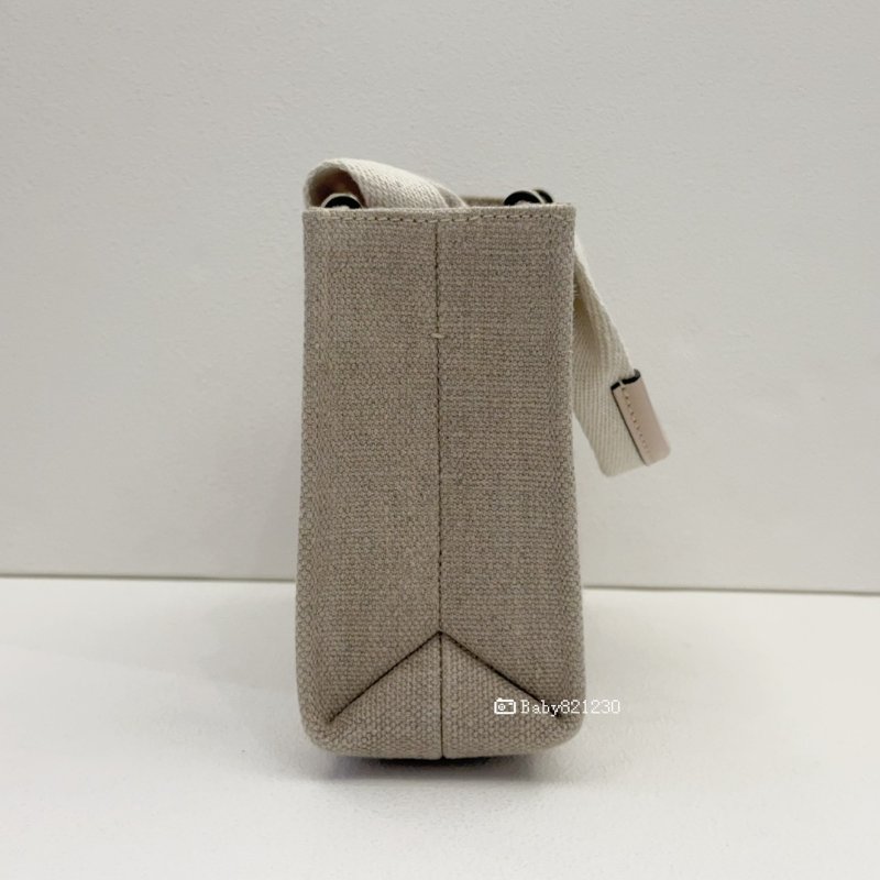 CHLOE包包 WOODY迷你帆布拼水泥粉紅牛皮斜背包-3